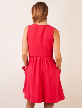 Rochie De Vara Cu Buzunare Mari Fucsia